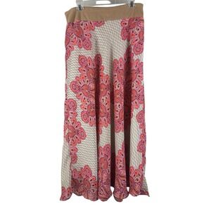 Jacklyn Smith Skirt Sz L Boho Paisley Print Midi Flowy Long Skirt Hippie Ranch